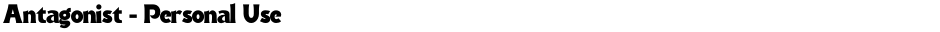 Antagonist - Personal UseDemo