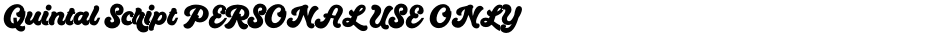 Quintal Script PERSONAL USE ONLYDemo