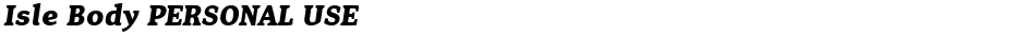 Isle Body PERSONAL USEDemo