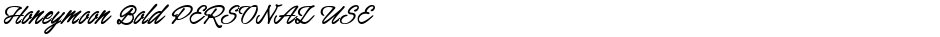 Honeymoon Bold PERSONAL USEDemo