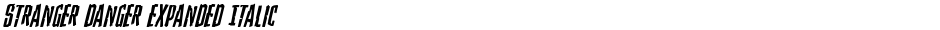 Stranger Danger Expanded ItalicDemo