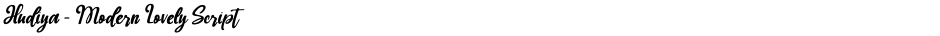 Hudiya - Modern Lovely ScriptDemo