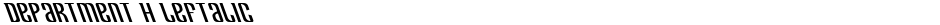 Department H LeftalicDemo