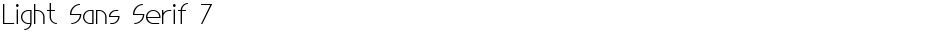 Light Sans Serif 7Demo