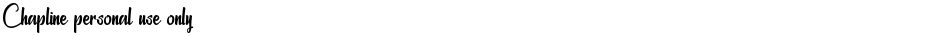 Chapline personal use onlyDemo