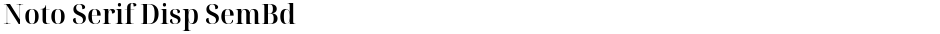 Noto Serif Disp SemBdDemo
