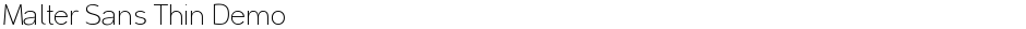 Malter Sans Thin DemoDemo