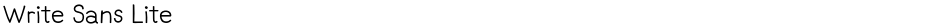 Write Sans LiteDemo