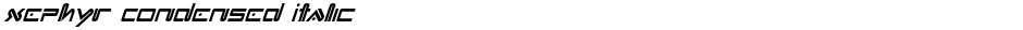 Xephyr Condensed ItalicDemo