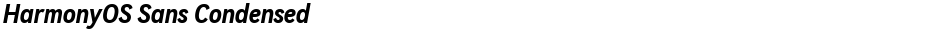 HarmonyOS Sans CondensedDemo