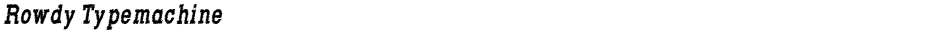 Rowdy TypemachineDemo