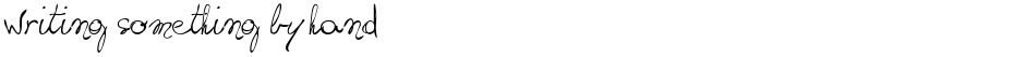 writing something by hand_FREE-Demo