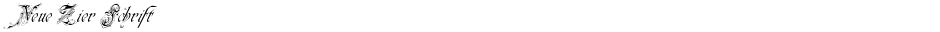 Neue Zier SchriftDemo
