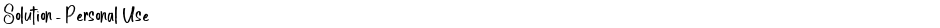Solution - Personal UseDemo
