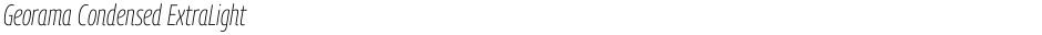 Georama Condensed ExtraLightDemo