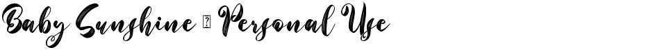 Baby Sunshine - Personal UseDemo