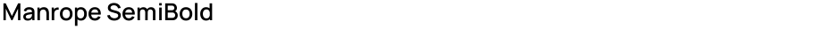 Manrope SemiBoldDemo