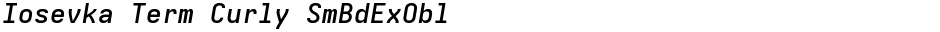 Iosevka Term Curly SmBdExOblDemo