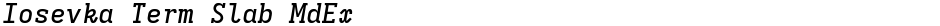 Iosevka Term Slab MdExDemo