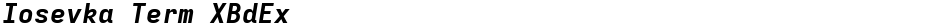 Iosevka Term XBdExDemo