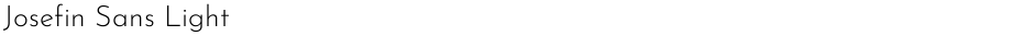 Josefin Sans LightDemo