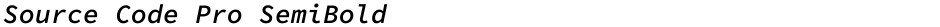 Source Code Pro SemiBoldDemo