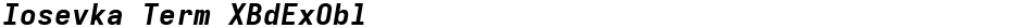 Iosevka Term XBdExOblDemo