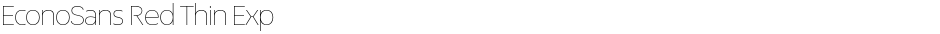 EconoSans Red Thin ExpDemo