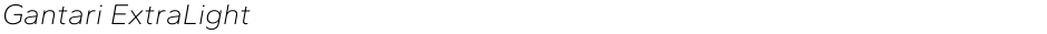 Gantari ExtraLightDemo