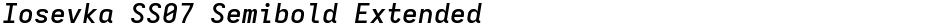 Iosevka SS07 Semibold ExtendedDemo