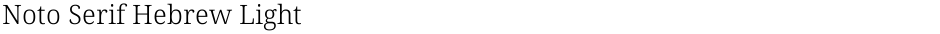 Noto Serif Hebrew LightDemo