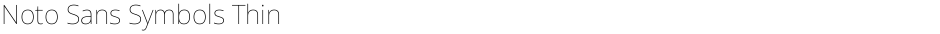 Noto Sans Symbols ThinDemo