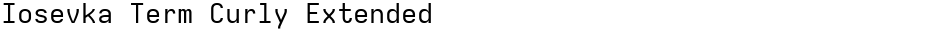 Iosevka Term Curly ExtendedDemo