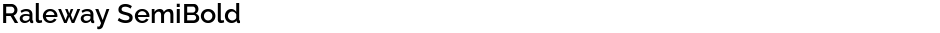 Raleway SemiBoldDemo
