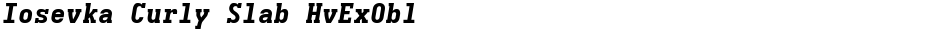 Iosevka Curly Slab HvExOblDemo