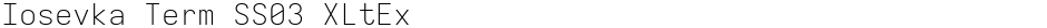 Iosevka Term SS03 XLtExDemo