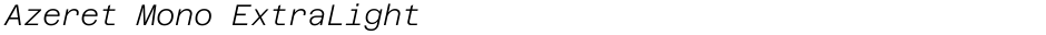 Azeret Mono ExtraLightDemo