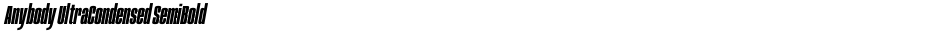 Anybody UltraCondensed SemiBoldDemo