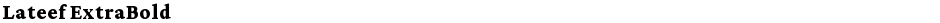 Lateef ExtraBoldDemo