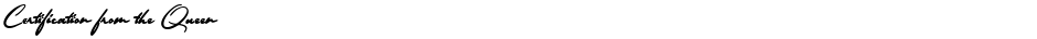 Certification from the QueenDemo