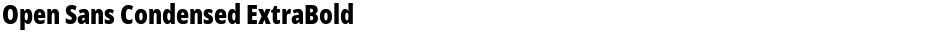 Open Sans Condensed ExtraBoldDemo