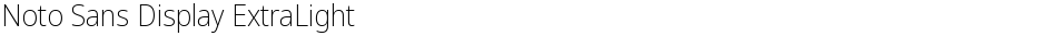 Noto Sans Display ExtraLightDemo