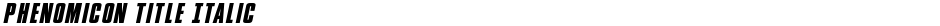 Phenomicon Title ItalicDemo