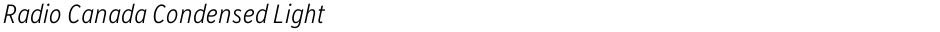Radio Canada Condensed LightDemo