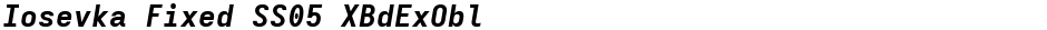 Iosevka Fixed SS05 XBdExOblDemo