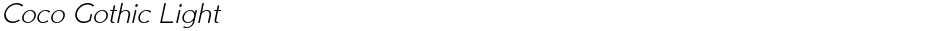 Coco Gothic LightDemo