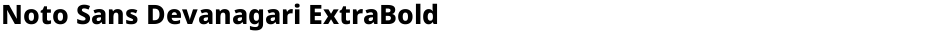 Noto Sans Devanagari ExtraBoldDemo