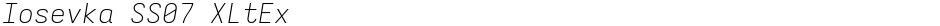 Iosevka SS07 XLtExDemo