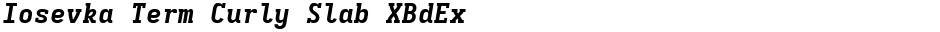 Iosevka Term Curly Slab XBdExDemo