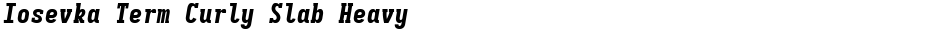 Iosevka Term Curly Slab HeavyDemo